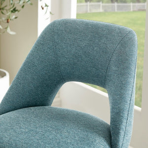 English Elm Nuvia Chenille Upholstered Swivel Barstools with Adjustable Height Set of 2 Blue T2574P526985