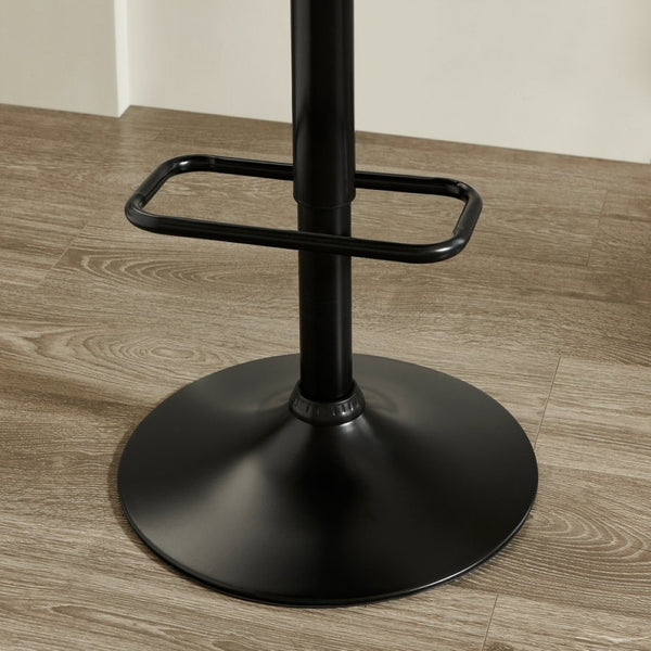 English Elm Nuvia Chenille Upholstered Swivel Barstools with Adjustable Height Set of 2 Blue T2574P526985
