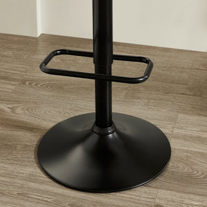 English Elm Nuvia Chenille Upholstered Swivel Barstools with Adjustable Height Set of 2 Gray T2574P526986