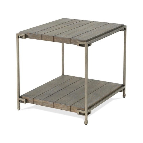 English Elm Corbeta Industrial Oak Veneer 3 Piece Living Room Coffee and End Table Set T2574S00014