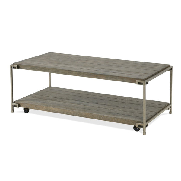 English Elm Corbeta Industrial Oak Veneer 3 Piece Living Room Coffee and End Table Set T2574S00014