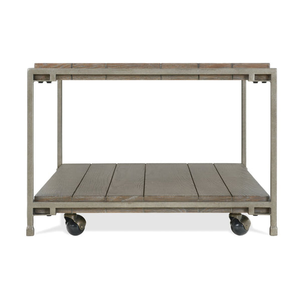 English Elm Corbeta Industrial Oak Veneer 3 Piece Living Room Coffee and End Table Set T2574S00014