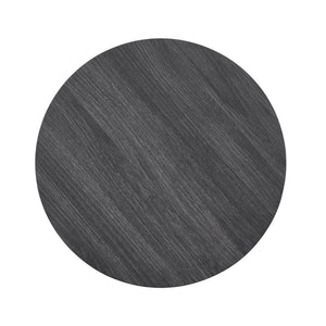 English Elm Anze Oval Wood 3 Piece Living Room Coffee and End Table Set with Open Shelves Charcoal T2574S00028