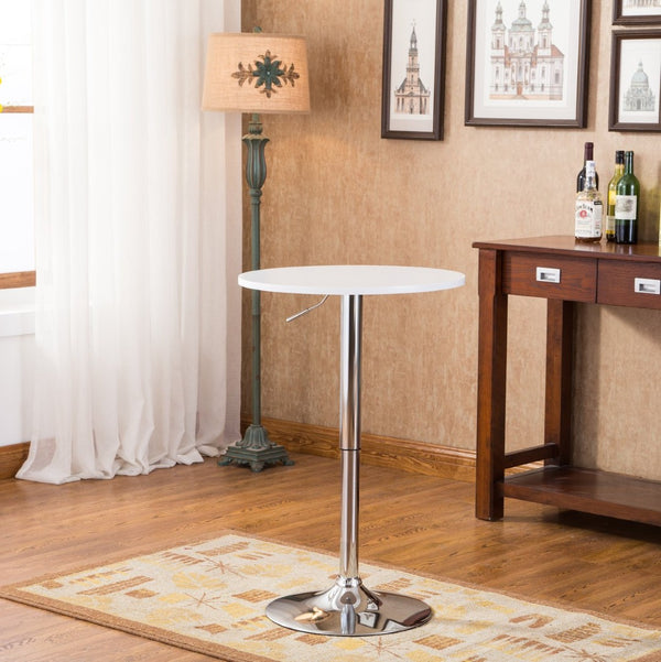 English Elm Baxton 3 Piece Adjustable Pneumatic Bar Set with Chrome Stools for Modern Kitchens T2574S00043