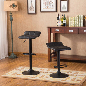 English Elm Belham Adjustable Height Round Bar Set with Swivel Stools and Bonded Leather Seats T2574S00051