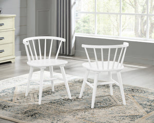 English Elm Alwynn Two-tone Melamine Wood Grain Table and Six Windsor Chair Dining Set T2574S00057