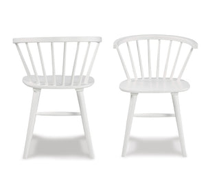 English Elm Alwynn Two-tone Melamine Wood Grain Table and Six Windsor Chair Dining Set T2574S00057
