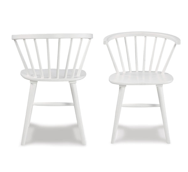 English Elm Edo Round Rubberwood Trestle Dining Set Seats Four Windsor Spindle Chairs White T2574S00058