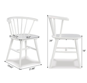 English Elm Edo Round Rubberwood Trestle Dining Set Seats Four Windsor Spindle Chairs White T2574S00058