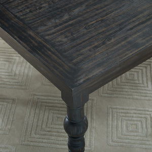 English Elm Leviton Wire-brushed Hardwood Farmhouse Dining Set with Tufted Chairs and Bench Gray T2574S00118