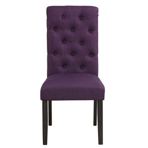 English Elm Leviton Wire-brushed Hardwood Farmhouse Dining Set with Tufted Chairs and Bench Purple T2574S00119