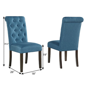 English Elm Ashford Industrial Hairpin Leg Dining Set Tufted Upholstered Chairs Rustic Wood Table Brown - A T2574S00150