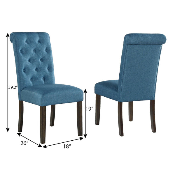 English Elm Ashford Industrial Hairpin Leg Dining Set Tufted Upholstered Chairs Rustic Wood Table Brown - A T2574S00150