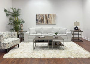 English Elm Padena Acacia Veneer and Metal 3 Piece Living Room Coffee Table with End Tables T2574S00163