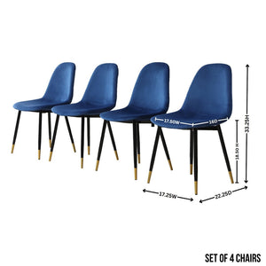 English Elm Evatt 5 Piece Round Dining Set Velvet Chairs Trestle Base Wood Grain Top Seats 4 Blue T2574S00216