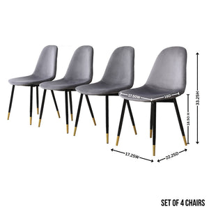 English Elm Evatt 5 Piece Round Dining Set Velvet Chairs Trestle Base Wood Grain Top Seats 4 Gray T2574S00217