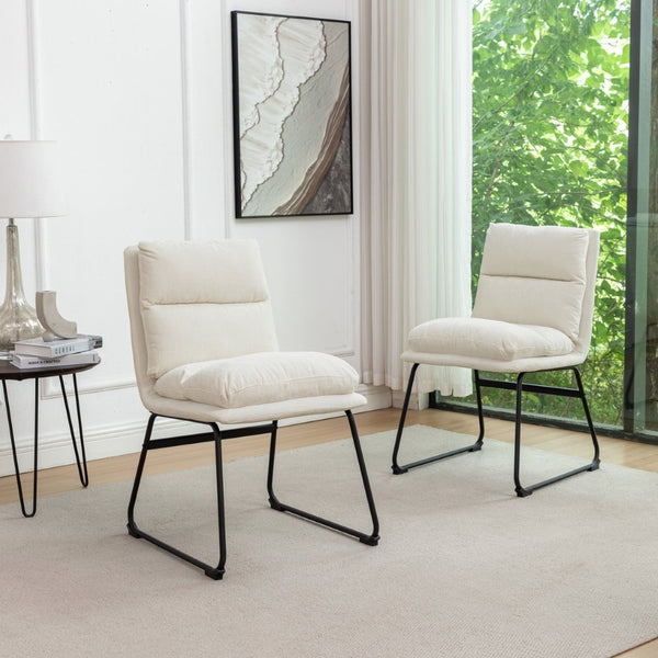 English Elm Innes Round Dining Set Seats Four with Trestle Table and Faux Leather Upholstered Chairs Vanilla White T2574S00221