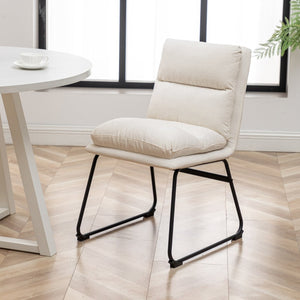 English Elm Innes Round Dining Set Seats Four with Trestle Table and Faux Leather Upholstered Chairs Vanilla White T2574S00221