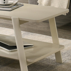 English Elm Metz Mid-century Modern 3 Piece Coffee and End Table Set with Open Shelf Storage T2574S00269