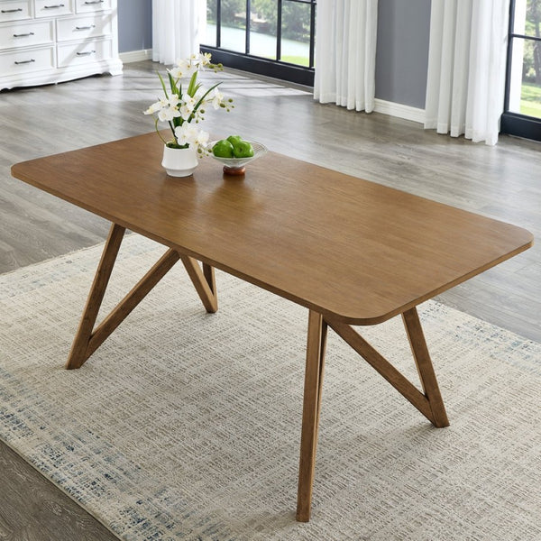 English Elm Avery 5 Piece Light Oak Dining Set with Tripod Base and Upholstered Side Chairs T2574S00271