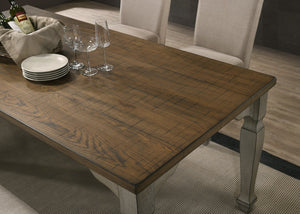 English Elm Breda Farmhouse Seven Piece Dining Set Planked Hardwood Table Nailhead Chairs T2574S00290
