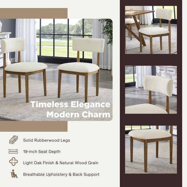 English Elm Andus Trestle Dining Set Seats Four with Oak Veneer Table and Upholstered Curved Chairs T2574S00298