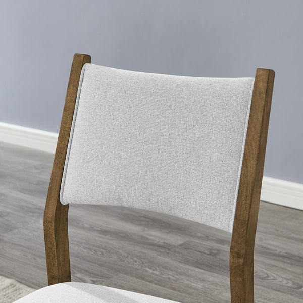 English Elm Parker Trestle Dining Set Seats Four with Oak Veneer Table and Upholstered Side Chairs T2574S00299