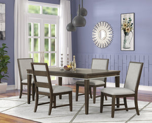 English Elm Aberll Modern Gray Dining Set with 70 Inch Table and Four Upholstered Side Chairs T2574S00301