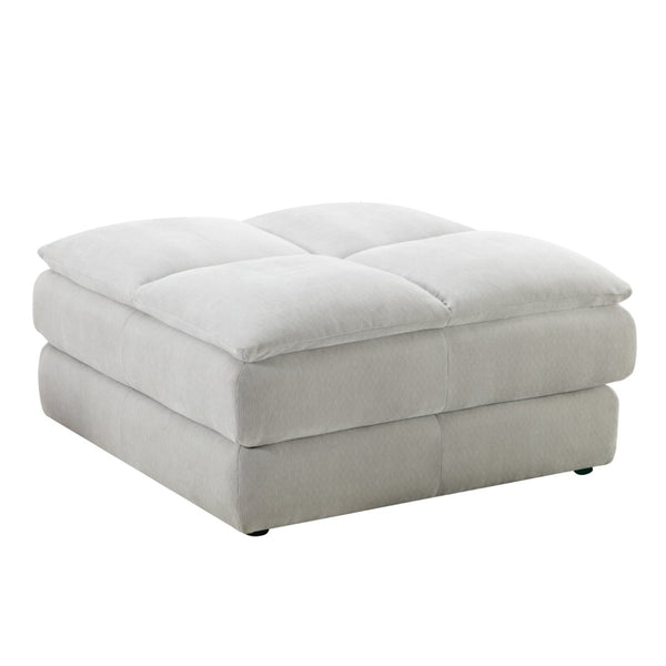 English Elm Breton Modular Tufted Sofa Set with Ottoman Polyester Blend Neutral Living Room T2574S00306