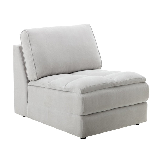 English Elm Breton Modular Tufted Sofa Set with Ottoman Polyester Blend Neutral Living Room T2574S00306
