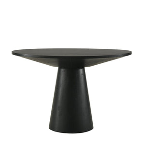 English Elm Roundhill Furniture Rocco Round Pedestal Dining Table Oak Veneer Top Seats Four T2574S00310