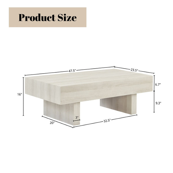 English Elm Athens 3 Piece Living Room Set with Coffee Table and Two Wood Grain End Tables T2574S00356