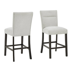English Elm Cavira Faux Marble 5 Piece Counter Dining Set with Four Gray Upholstered Stools T2574S00360