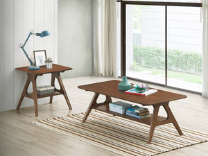 English Elm Arona Mid-century Three Piece Wood Grain Living Room Coffee and End Table Set T2574S00374