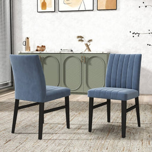 English Elm Cavira Round Faux Marble Dining Set Four Channel Tufted Upholstered Chairs Glam Modern Black and Gold Blue T2574S00420