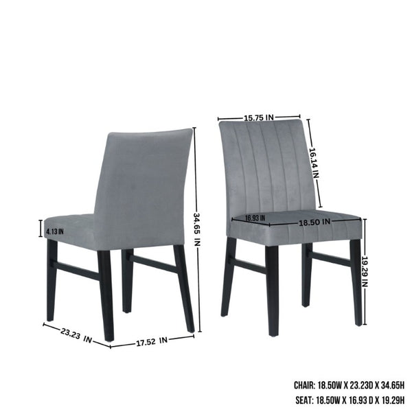 English Elm Cavira Round Faux Marble Dining Set Four Channel Tufted Upholstered Chairs Glam Modern Off-White Gray T2574S00422