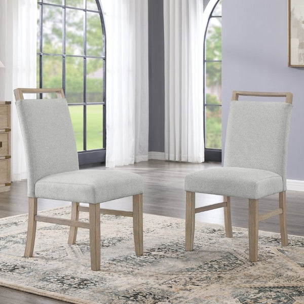 English Elm Zelalle Five Piece Dining Set Faux Marble Top Wire Brushed Rubberwood with Upholstered Chairs T2574S00432