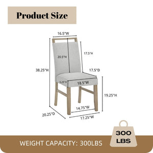 English Elm Zelalle Six Piece Dining Set Faux Marble Table Upholstered Chairs Bench Modern T2574S00433