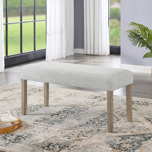 English Elm Zelalle Six Piece Dining Set Faux Marble Table Upholstered Chairs Bench Modern T2574S00433