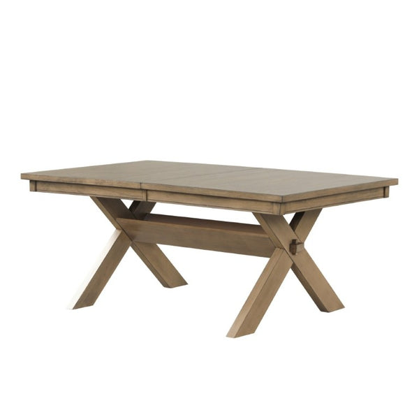 English Elm Raven Extendable Farmhouse Dining Table Rubberwood Trestle Base Seats up to 8 T2574S00435