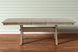 English Elm Raven Extendable Farmhouse Dining Table Rubberwood Trestle Base Seats up to 8 T2574S00435