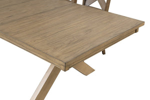 English Elm Raven Extendable Farmhouse Dining Table Rubberwood Trestle Base Seats up to 8 T2574S00435