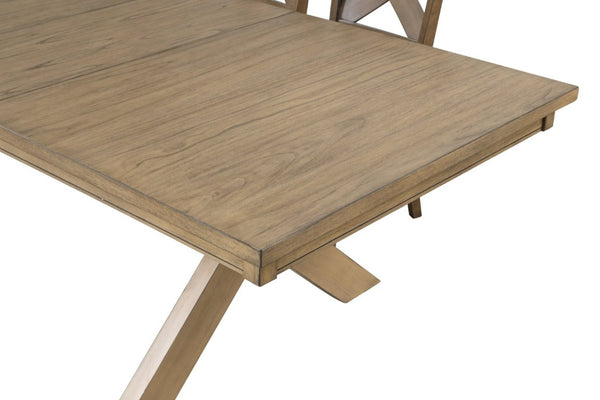 English Elm Raven Extendable Farmhouse Dining Table Rubberwood Trestle Base Seats up to 8 T2574S00435