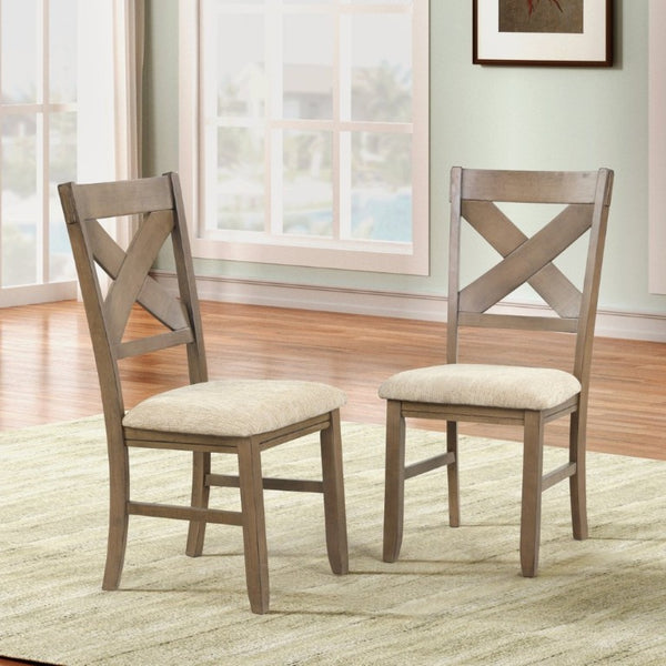 English Elm Zelalle Farmhouse Trestle Extendable Dining Set Seats Eight with Cross Back Chairs T2574S00436