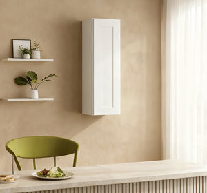 English Elm 15 Inch Solid Wood Shaker Wall Cabinet with Adjustable Shelves for Kitchen or Bath T2950P366446