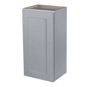 English Elm Dark Gray Shaker Wall Cabinet Solid Wood Single Door Adjustable Shelves Bathroom Kitchen T2950P390289