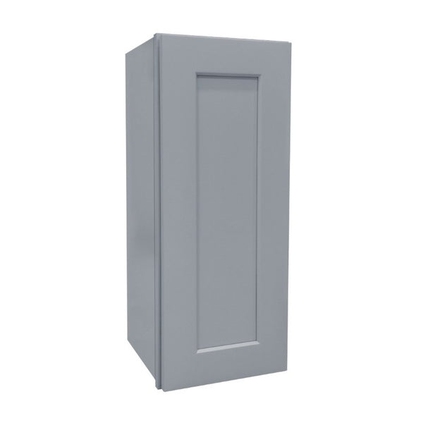 English Elm Dark Gray Shaker Wall Cabinet Solid Wood Single Door Adjustable Shelves Bathroom Kitchen T2950P390289