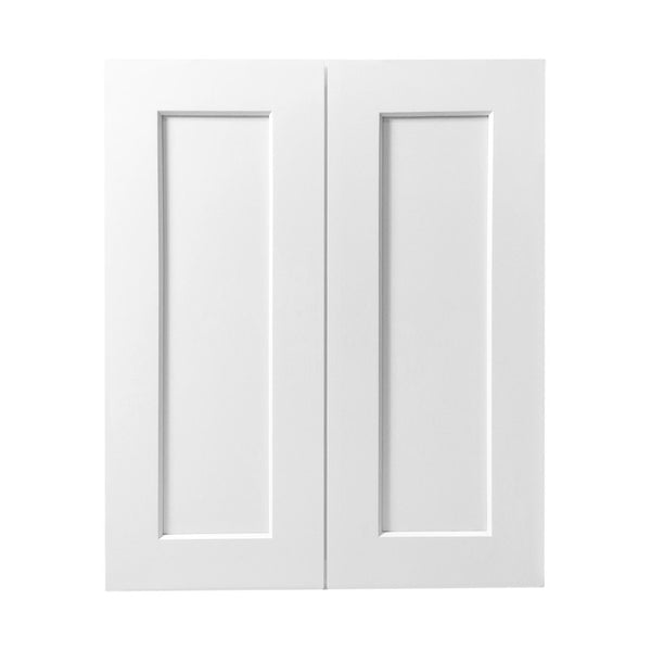 English Elm White Shaker Solid Wood Wall Cabinet Soft Close Double Door Kitchen Bathroom Storage T2950P425170