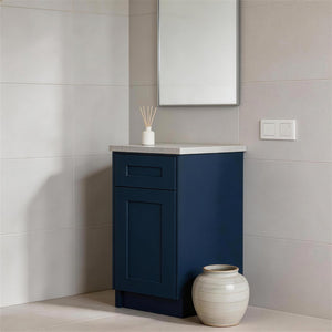 English Elm 12" Navy Shaker Base Cabinet Solid Wood Soft Close Kitchen Bath Laundry Storage T2950P511177