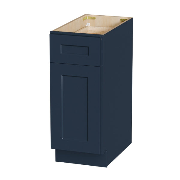 English Elm 12" Navy Shaker Base Cabinet Solid Wood Soft Close Kitchen Bath Laundry Storage T2950P511177